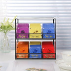 REDHUGO Glass Tea Bag Organizer, 2-Tier Tea Bag Holder for Counter, Black - Image 5