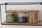 Pebbly PKV-015 Borosilicate Glass Box 11 x 11 x 11 cm Transparent/Bamboo - Image 5