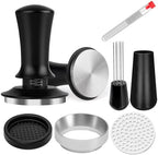 53mm Espresso Accessories Kit, Spring Loaded Calibrated Tamper, WDT Tool, Puck Screen and Dosing Funnel Set Fits Delonghi 53 mm Espresso Coffee Machines and Portafilter, Professional Barista Tools by Unknown