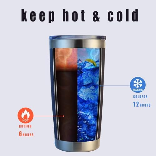 20oz insulted tumblers stainless steel cup Tumbler Bulk with push Lid, and metal straw powder coated coffee cup for cold and hot drinking (12, navy blue) - Image 5