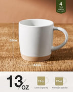 famiware Milkyway Coffee Mugs of 4, 13 oz Mug Set, Ceramic Cup with Handle - Image 3