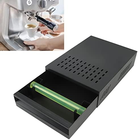 Drawer Type Coffee Knock Box, Stainless Steel Detachable Coffee Ground Knock Container, Large Capacity Espresso Knock Box with Non Slip Base, Coffee Residue Powder Box for Home Office(Black) - Image 3