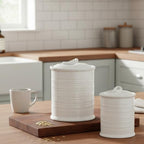 Nihow Food Storage Jar, Ceramic Canister Sets for The Kitchen,Set of 4 - Image 4