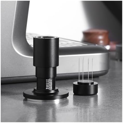 Stainless Steel 2 In 1 Coffee Tamper With Espresso Stirrer Needles Adjustable Height Clear Scale Barista Tools Espresso(58mm) - Image 3