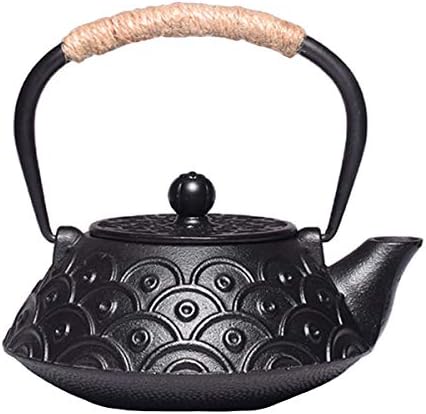 tetsubin Cast iron Tea Kettle workshop Healthy japanese fish pattern Teapot with Stainless Steel Infuser（30.4oz） by Unknown