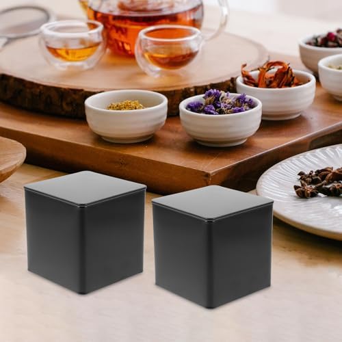 OUNONA 4 Piece Tinplate Storage Jars for Loose Tea and Tea Leaves - Image 4