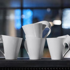 Villeroy & Boch NewWave Caffe Collection Coffee Mug, Set of 4, Premium Porcelain, Made in Germany, 8 oz Capacity, Rich, Creamy White - Image 3