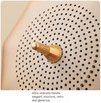 Umbrella Ceramic Tea Strainer with Wooden Stand, Plant Ash Glaze, Fine Mesh for Loose Leaf Coffee, Brown(Black) - Image 5