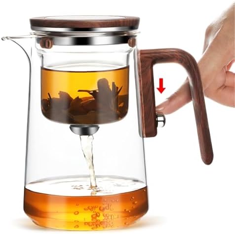 800ml Witchcraft Glass Teapot with Magnetic Water Separation Design by SINTENILL