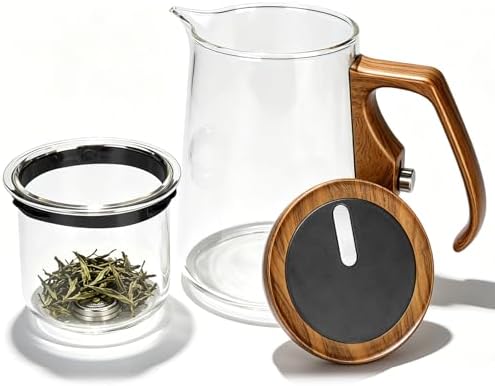Magnetic Teapot, 25.4oz High Borosilicate Glass Teapot with Infuser, Loose Leaf Tea Steeper Pot, Heat Resistant Enchanti Tea Pot with Infusers for Herbal Leaf Brewing - Image 2