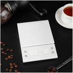 Digital Scale, Coffee Scale, Timer Function, Digital Display, Maximum Weighing 3kg, Accuracy 0.1g Food Kitchen Gram Weight Small Balance(White) - Image 7