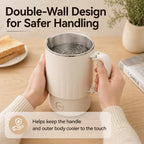Small Electric Kettle, 0.6L Foldable Travel Kettle, Stainless Steel Inner Dual Heating Modes, Compact Hot Water Kettle for Travel, Camping, Office - Image 5