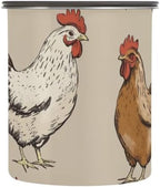 Stainless Steel Jar, Rooster Chicken (002) Food Storage Container with Lid, Sealed and Moisture-Proof, Suitable for Coffee Beans, Nuts and Candies, 30 oz by Unknown