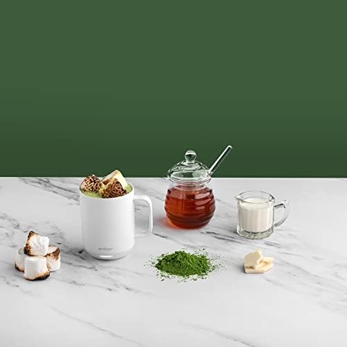 Ember Temperature Control App-Enabled Smart Mug 2, 10 oz with Zulay Milk Frother and Signature Cloth - Image 5