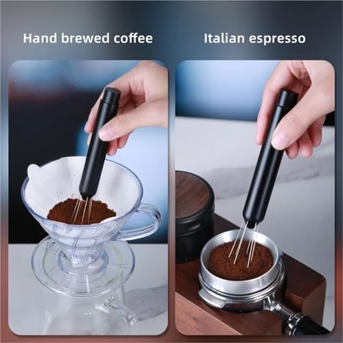 Shrinkable Portable 6pcs 0.4mm Needles Espresso Coffee Stirrer Coffee Needle Distributor With Base - Image 6