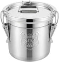 1.61Gal 304 Stainless Steel Airtight Canister,Metal Bucket Large Stainless Steel Canisters - Locking Clamp & Airtight Lids - Dog Food/Bird Seed/Coffee Storage Container by YPCDTL01