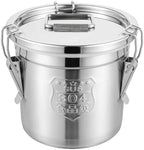 1.61Gal 304 Stainless Steel Airtight Canister,Metal Bucket Large Stainless Steel Canisters - Locking Clamp & Airtight Lids - Dog Food/Bird Seed/Coffee Storage Container by YPCDTL01