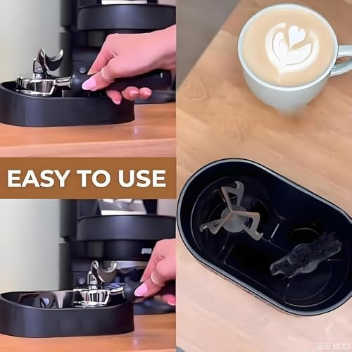 Coffee Portafilter Cleaning Kit, Automatic Knock Box Cleaner With Brush Station,Barista Tools For Home & Café， Machine Filter Device For 51/53/58mm Systems - Image 3