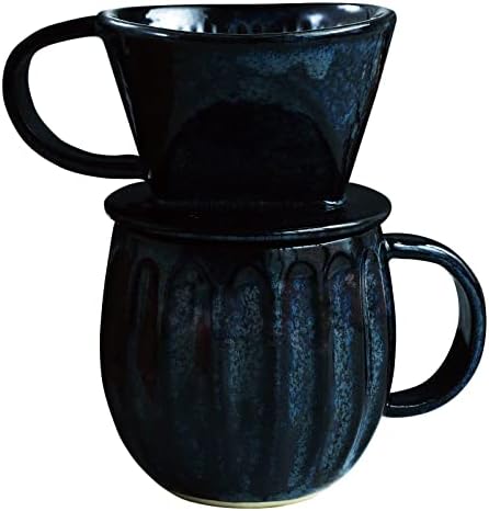 Asayu Japan Ceramic Coffee Pour Over Maker Set in Dark Navy Blue by AsayuJapan