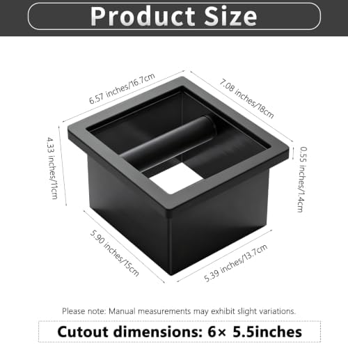 Espresso Knock Box,Built-in Desktop Stainless Steel coffee knock box - Image 2