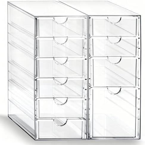 Prsildan Hair Accessories Organizer Acrylic Drawer with 10 Drawers by Prsildan