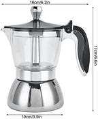 Stovetop Espresso Maker, Italian Coffee Maker, 4 Cup Stainless Steel Pot, Durable Design for Home Kitchen Essentials, Perfect for Brewing Espresso, Cappuccino, and Mocha Coffee, 200ml/6.8oz Capacity - Image 6