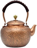 50.7oz Elegant Chinese Style Copper Tea Kettle For Stovetop, Non-Coating Pure Copper Teapot with Stainless Steel Infuser For Loose Tea, Large and Solid Tea Pot(1500ml) by YJX