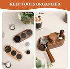 MOJAE Espresso Tamping Station,Coffee Tamper Station,Espresso Organizer Station,Fits for 51/54/58mm Portafilter,Tamper,Distributor and Puck Screen - Image 7