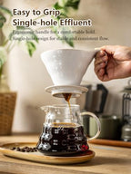 Gomakren 6 Ounce Cappuccino Cups Set of 4 with Saucers & Metal Rack & Ceramic Pour Over Coffee Dripper, Single-Hole Cone Brewer, White - Image 6