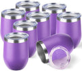 StarSpeed 12oz/8 Pack Insulated Wine Tumbler with Lid,Purple by StarSpeed