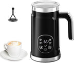 Automatic Warmer Milk Steamer, Electric Hot Milk Frother with 300ml Large Capacity, Digital Touchscreen Control and Adjustable Temperature Setting for Cappuccino, Latte and Hot Chocolate (White) by Unknown