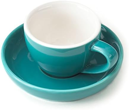Espresso Cups and Saucers by Easy Living Goods - 3-Ounce Demitasse for Coffee, Set of 4, Assorted Colors (Vibrant) - Image 6