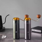 Manual Coffee Grinder, Z5 Hand Coffee Grinder with 25g Capacity External Adjustable Knob, Manual and Electric Dual Mode grinder, Espresso, Mocha, Pour-over, French Press Gray - Image 7
