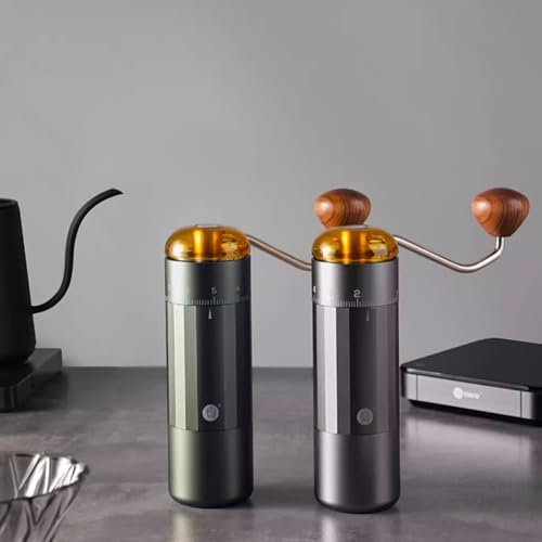 Manual Coffee Grinder, Z5 Hand Coffee Grinder with 25g Capacity External Adjustable Knob, Manual and Electric Dual Mode grinder, Espresso, Mocha, Pour-over, French Press Gray - Image 7