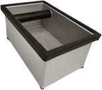 Rattleware Stainless Steel Heavy-Duty Knock Box Chute – Durable Espresso Puck Disposal Bin with Welded Rubber Bar – Fits Coffee Stations, Café, Restaurant, Hotel, or Home Use (9.25"x5.5"x4") by rattleware