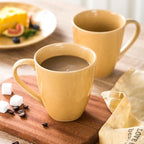 vicrays Coffee Mug Set, 12 Ounce, Set of 6, Ceramic Mug for Men, Women, Unique Glazed Mugs with Handle for Coffee, Tea, Milk, Cocoa, Cereal(Yellow) - Image 6