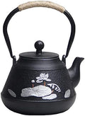 tetsubin Cast iron Tea Kettle workshop Healthy japanese Tea pot with Stainless Steel Infuser（40 oz） by Unknown