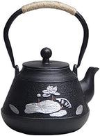 tetsubin Cast iron Tea Kettle workshop Healthy japanese Tea pot with Stainless Steel Infuser（40 oz） by Unknown