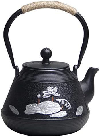 tetsubin Cast iron Tea Kettle workshop Healthy japanese Tea pot with Stainless Steel Infuser（40 oz） by Unknown