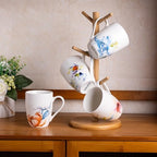 GBhome Floral Coffee Mugs Set of 6, 12 oz Ceramic Coffee Cups Set - Image 7
