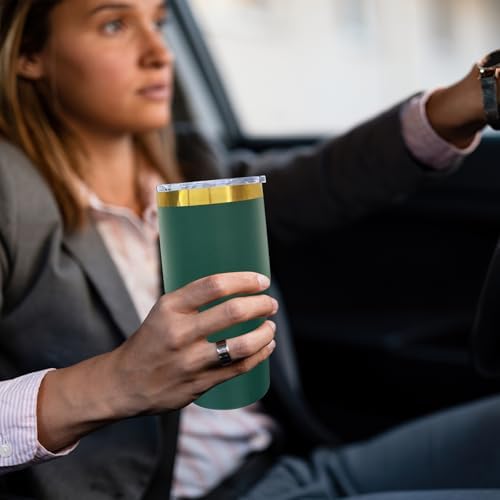 20 oz Tumbler Bulk Stainless Steel Tumblers with Lids and Straws Army Green - Image 6