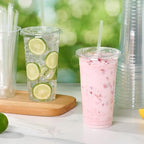Turbo Bee 50 Sets 32 OZ Clear Plastic Cups with Lids and Straws, Disposable To Go Iced coffee cups with lids for Cold Drinks, Smoothie, and Slushie - Image 5