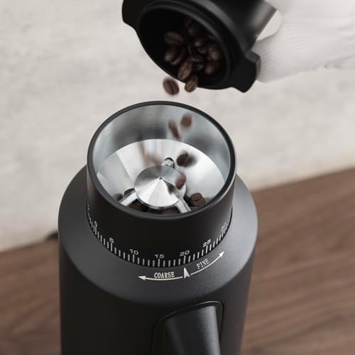 beanglass T64 Single Dose Coffee Grinder, 64mm Flat Burrs Electric Espresso Grinder (Black) - Image 5