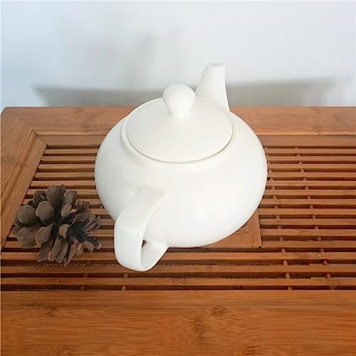 Porcelain Teapot With Removable Infuser & Lid720ml, Large Tea Pot With Stainless Steel Fine Mesh Infuser, Ceramic Tea Maker With Strainer For Loose Leaf Tea Or Bags, White - Image 6