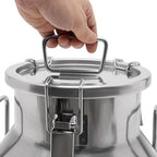 Stainless Steel Milk jug, Milk Bucket Bucket Bottle, Milk Storage Bucket Portable Pot with Silicone Sealing lid, Coffee Liquid Container Storage Tank - Image 3