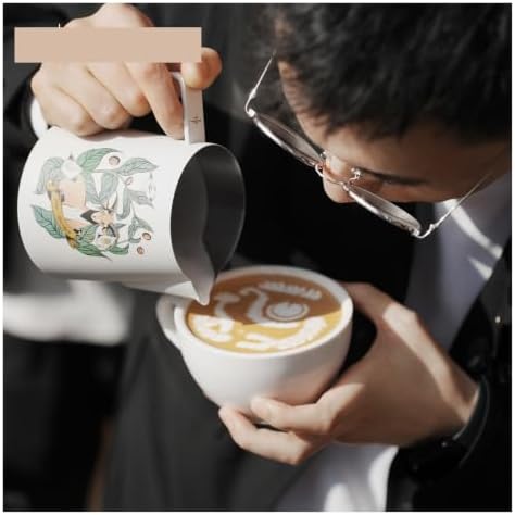 Milk Frothing Pitcher 600ml Milk Frother Cup for Barista 304 Stainless Steel Espresso Steaming Pitchers Coffee Tools(600ml) - Image 2