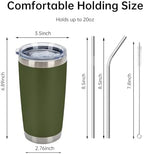 IEOVIEE 32 Pack 20oz Stainless Steel Insulated Bulk Tumblers with Lid&Straw - Image 3