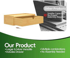 Bamboo Tea Organizer – Stackable Collection (1Drawer) - Image 3