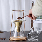 Cold Brew Coffee Maker Stainless Steel and Borosilicate Glass 400ML Slow Drop Technology with Adjustable Flow Rate 2-4 Cups of Iced Coffee Preparation - Image 3