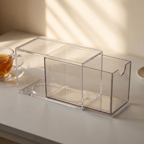 Tea Bag Organizer Acrylic with Drawers 3pcs, Stackable Storage - Image 5